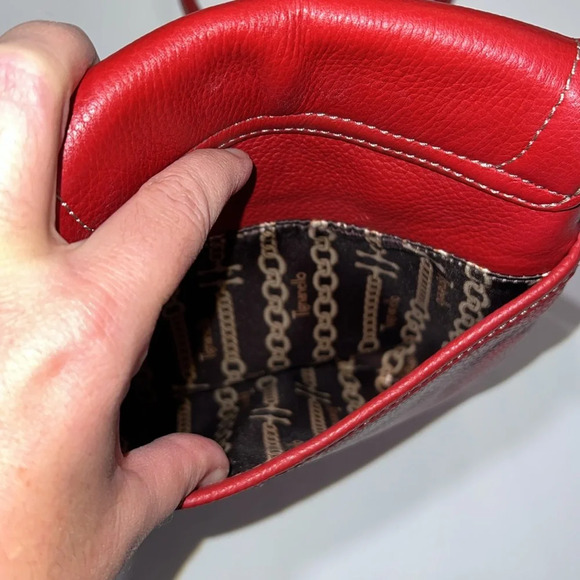 Tignanello - crossbody, red pebbled leather, 24” strap - Picture 8 of 13